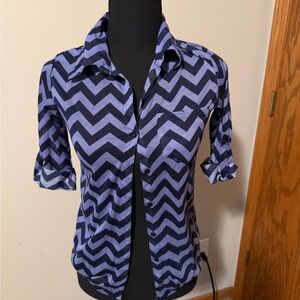 Rue21 Navy Chevron Women's Blouse